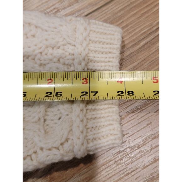 Aran Crafts Merino Wool Cardigan Sweater Women Sz 1X Cottagecore Cream - Picture 8 of 12